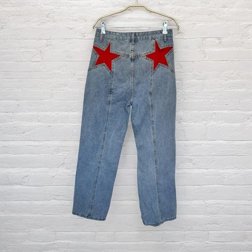Merkloos Blauwe Jeans - Maat M, Kleding | Dames, Broeken en Pantalons, Zo goed als nieuw, Maat 38/40 (M), Blauw, Lang, Verzenden
