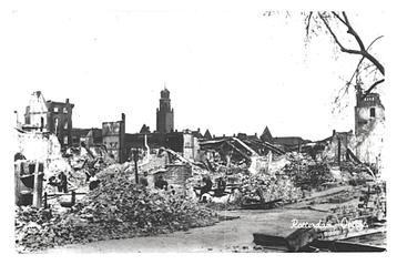 977741 Rotterdam na Bombardement Oude kaart / foto onbeschr beschikbaar voor biedingen