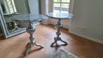Bijzettafels, Huis en Inrichting, Minder dan 55 cm, Gebruikt, Metaal of Aluminium, Rond