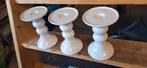 Set van 3 witte kaarsenstandaards - 15cm hoog, Diversen, Ophalen, Nieuw