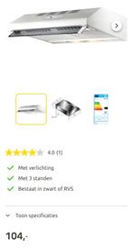 Afzuigkap Electrum, Ophalen, 200 tot 400 m³ per uur, Wandschouwkap, Recirculatie