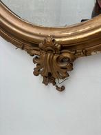 Antieke Ovale Spiegel met Gouden Lijst, Antiek en Kunst, Ophalen, Ovaal, Minder dan 50 cm, Minder dan 100 cm