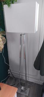 Staande lamp wit/zilver, Huis en Inrichting, Lampen | Vloerlampen, Ophalen, Gebruikt, Metaal, 100 tot 150 cm