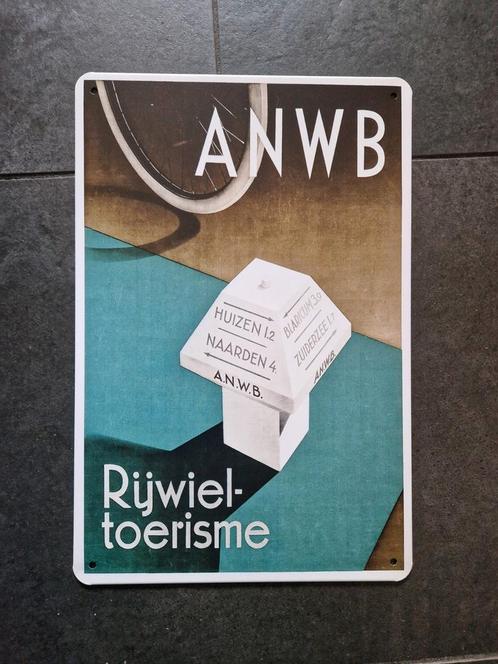 ANWB rijwieltoerisme reclamebord, Verzamelen, Merken en Reclamevoorwerpen, Nieuw, Reclamebord, Ophalen of Verzenden