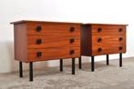 Vintage ladekastjes teak nachtkastjes set jaren 50