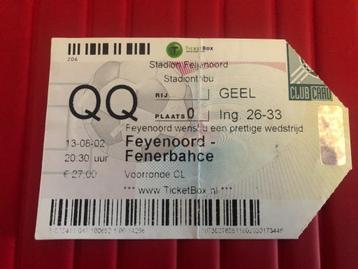 ⚽ Ticket CL Feyenoord - Fenerbahce 2002/2003 ⚽ beschikbaar voor biedingen