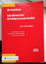 Arresten strafrecht/strafprocesrecht 2016, Boeken, Studieboeken en Cursussen, Ophalen of Verzenden, Gelezen, WO, Mr. dr. K.C.J. Vriend