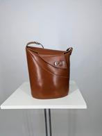 Vintage leren schoudertas van Paquetage, Gebruikt, Bruin, Ophalen of Verzenden, Geen idee
