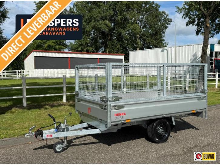 Henra plateauwagen CRAFT 255x150 1350KG oude voorraad, Auto diversen, Aanhangers en Bagagewagens, Nieuw