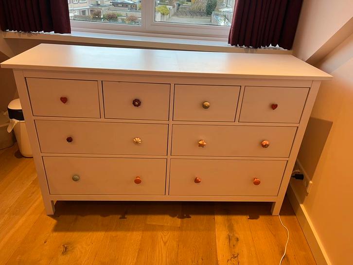Hemnes ladekast ikea wit, Huis en Inrichting, Kasten | Ladekasten, Zo goed als nieuw, Ophalen