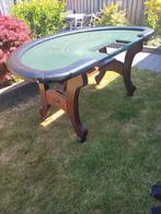 Luxe blackjacktafel met houten onderstel! Unieke tafel!, Een of twee spelers, Ophalen of Verzenden, Gebruikt