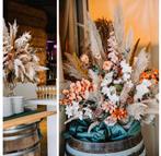 Trouwdecoratie, droogbloemboeket 3x, droogbloemen, Ophalen, Gebruikt
