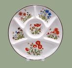 Vintage fondueborden Wild Flowers jaren 70, prijs per stuk, Huis en Inrichting, Keuken | Servies, Keramiek, Ophalen of Verzenden