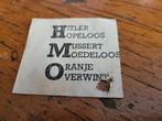Strooibiljet Hitler Hopeloos, Ophalen of Verzenden, Overige soorten, Nederland, Boek of Tijdschrift