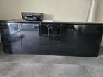 Zwart Hoogglans Dressoir, Ophalen, Kunststof, Gebruikt, 200 cm of meer