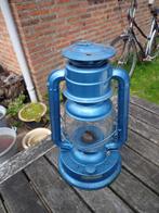 Petroleumlamp lamp op petroleum blauw 33 cm hoog, Ophalen of Verzenden
