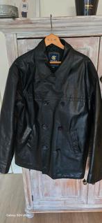 Langen zwarte  leren heren jas, Ophalen of Verzenden, Zo goed als nieuw, Zwart