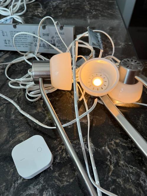 Ikea omlopp LED spotjes - 3 stuks met driver en dimmer, Huis en Inrichting, Lampen | Overige, Zo goed als nieuw, Ophalen of Verzenden