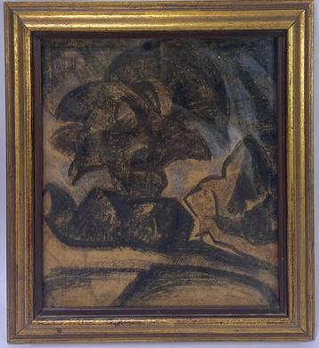 Tekening Kees van Urk, kubistische compositie,  beschikbaar voor biedingen
