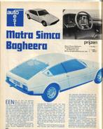 Autokampioen test Matra Simca Bagheera 1974, Gelezen, Overige merken, Ophalen of Verzenden