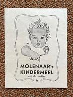 Oude reclame uit de oorlog Molenaar’s kindermeel 1940, Verzamelen, Merken en Reclamevoorwerpen, Overige typen, Ophalen of Verzenden