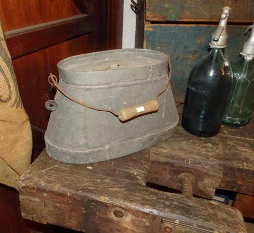 zinken visemmertje emmer voor aasvis, Antiek en Kunst, Curiosa en Brocante, Ophalen