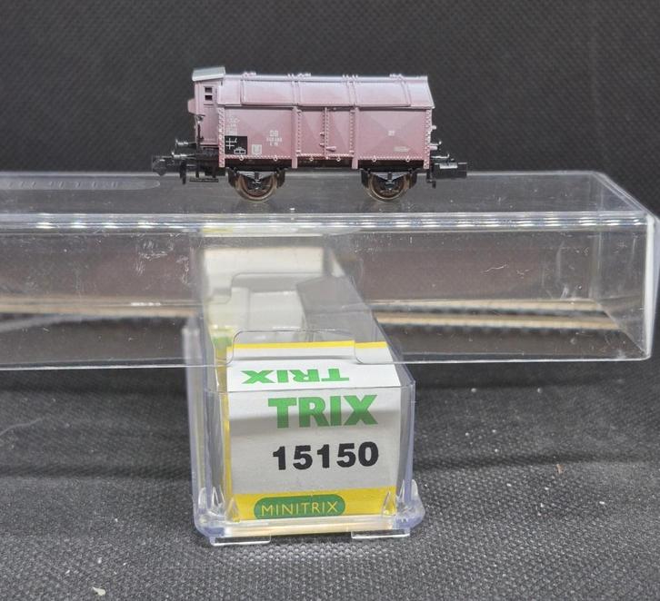 Minitrix 15150 - Klappdeckelwagen K15 (15184), Hobby en Vrije tijd, Modeltreinen | N-Spoor, Zo goed als nieuw, Wagon, Gelijkstroom