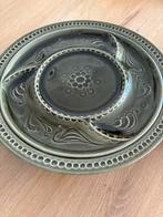 Vintage Olijfgroene Borden - Jaren '70, Huis en Inrichting, Keuken | Servies, Ophalen, Gebruikt, Keramiek, Bord(en)