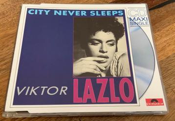 CD SINGLE VIKTOR LAZLO CITY NEVER SLEEPS ‘89 POLYDOR GERMANY beschikbaar voor biedingen