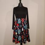Christmas Kerst Feestelijke Swingjurk Retro Stijl Candy Cane, Maat 38/40 (M), Zwart, Ophalen of Verzenden, Zo goed als nieuw