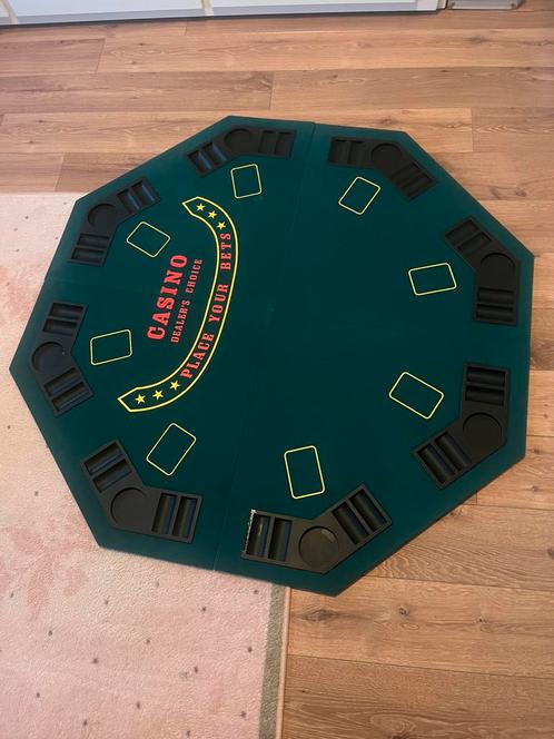 Inklapbare pokertafelblad, Hobby en Vrije tijd, Gezelschapsspellen | Kaartspellen, Zo goed als nieuw, Vijf spelers of meer, Ophalen