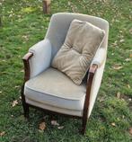 Vintage Fauteuil met Kussen, Ophalen, Hout, Minder dan 50 cm, Gebruikt