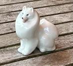 Lomonosov porseleinen hondje, pomeriaan, wit, Verzamelen, Beelden en Beeldjes, Ophalen, Zo goed als nieuw, Dier