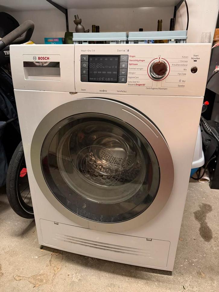 Bosch Was-Droogcombinatie Serie 8, Witgoed en Apparatuur, Wasmachines, Gebruikt, Voorlader, 6 tot 8 kg, 85 tot 90 cm, 1200 tot 1600 toeren