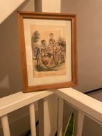 Antieke prent 'Modes Françaises', Antiek en Kunst, Kunst | Etsen en Gravures, Ophalen