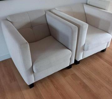 Jan des Bouvrie creme witte fauteuils  beschikbaar voor biedingen