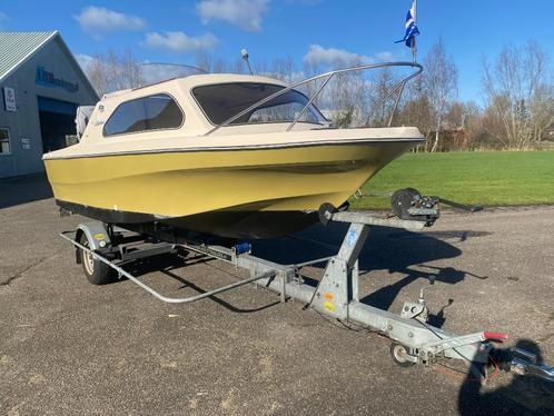 polyester  weekender leuke shetlander geheel op trailer, Watersport en Boten, Motorboten en Motorjachten, Gebruikt, Polyester