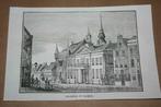 Antieke gravure - Het Raadhuis te Kampen - 1841 !!, Ophalen of Verzenden