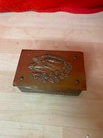 Antiek koperen doosje met paardenmotief, Ophalen of Verzenden