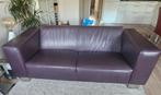 Rolf Benz design bank – model 310, aubergine leer, Gebruikt, Tweepersoons, Rechte bank, 200 tot 250 cm