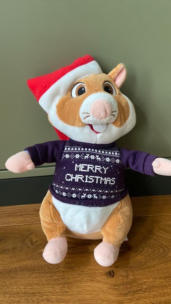 Ah hamster kerst, Kinderen en Baby's, Speelgoed | Knuffels en Pluche, Zo goed als nieuw, Overige typen, Ophalen of Verzenden