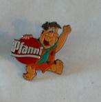 Flintstones Fred Flintstone Pfanni strip reclame pins tv, Verzamelen, Speldjes, Pins en Buttons, Ophalen of Verzenden, Gebruikt