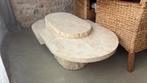 Mactan, japandi, wabi sabi, travertin salontafel, Ophalen, Overige materialen, 100 tot 150 cm, 50 tot 100 cm