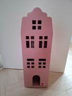 Hema poppenhuis grachtenpand roze met verlichting, Ophalen, Zo goed als nieuw, Poppenhuis