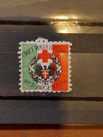 Cinderella zegel Italiaans rode kruis in Argentinië 1915 beschikbaar voor biedingen