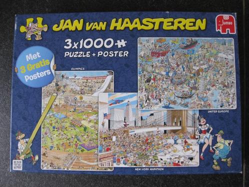 Jan van Haasteren puzzel "Combidoos" 3 puzzels, Hobby en Vrije tijd, Denksport en Puzzels, Zo goed als nieuw, Legpuzzel, 500 t/m 1500 stukjes