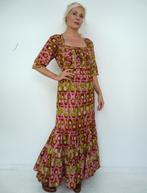 *Abfab Vintage Handgemaakte Katoenen Jurk 42*, Maat 42/44 (L), Ophalen of Verzenden, Zo goed als nieuw, Rood