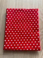 Cotton baby lakentje Polkadot rood met witte stippen, Kinderen en Baby's, Kinderkamer | Beddengoed, Ophalen of Verzenden, Jongetje of Meisje