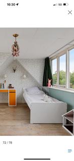 Wit Eenpersoonsbed IKEA, Huis en Inrichting, Slaapkamer | Bedden, Ophalen, 90 cm, Eenpersoons, Wit