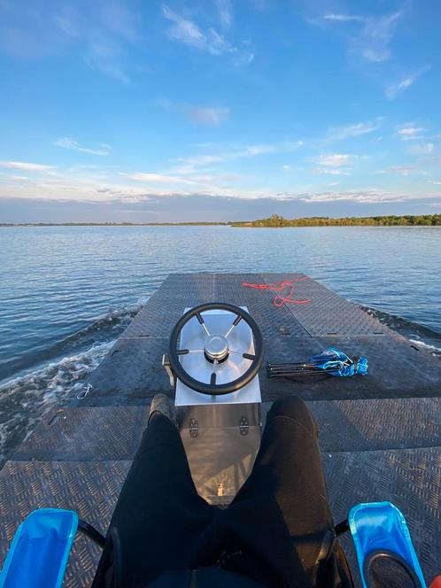 Pontonboot Vlot Motorboot Schuit Schip Varen Sloep, Watersport en Boten, Sloepen, Zo goed als nieuw, 10 tot 30 pk, 6 meter of meer